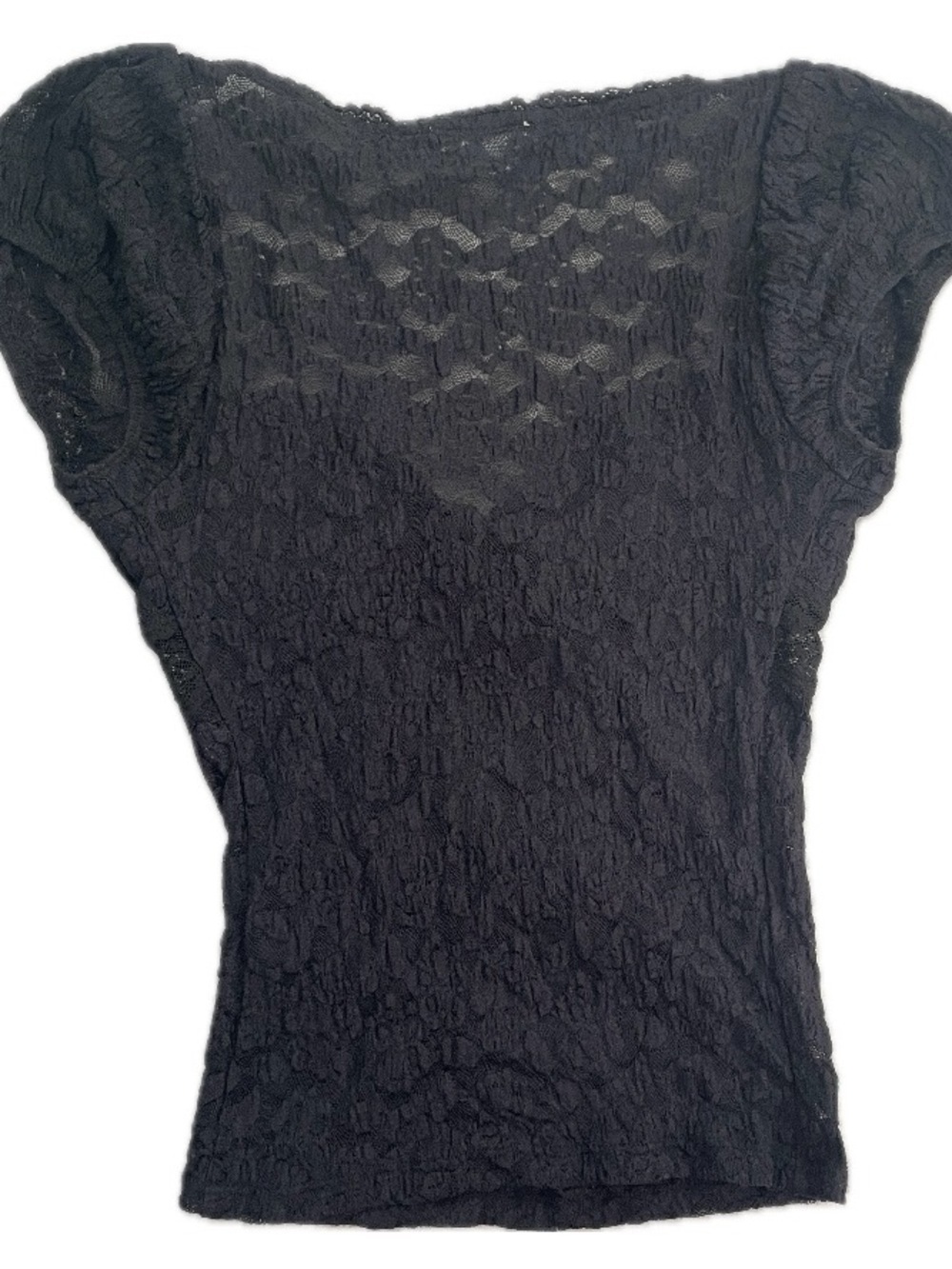 ✰ Kimchi Blue Black Lace Short Sleeve Tee ✰ - Picture 2 of 3